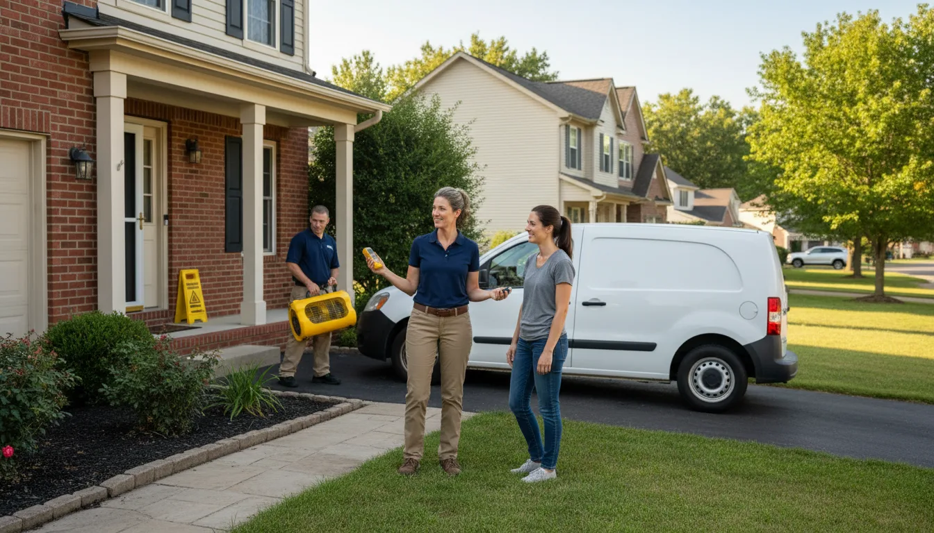 Residential water damage restoration in Rio Vista, TX